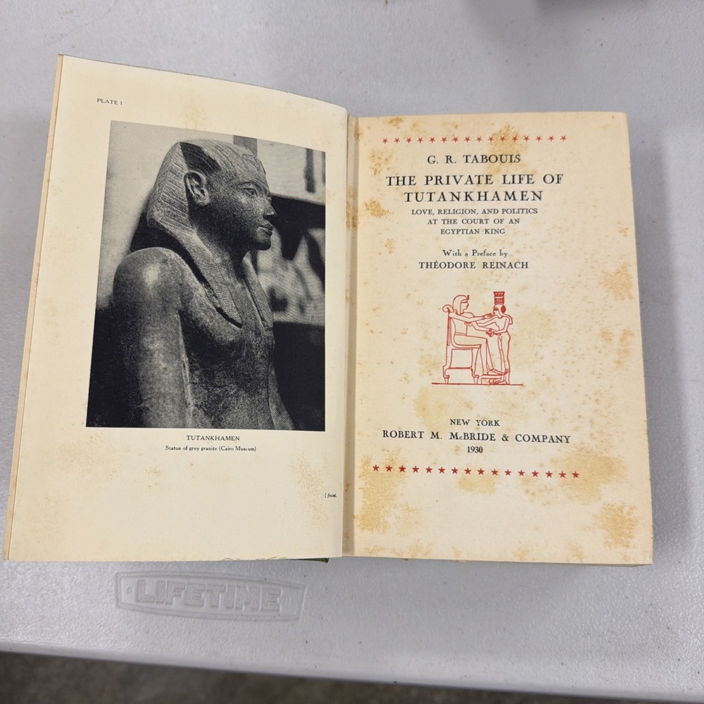 vintage 1930 edition of The Private Life of Tutankhamen